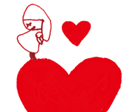 with heart cute girl006 sticker #15555868