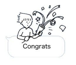 Hello from balloon (English version) sticker #15556113