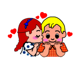 so cute boy&girl's happy life 1 sticker #15558736