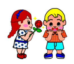 so cute boy&girl's happy life 1 sticker #15558737