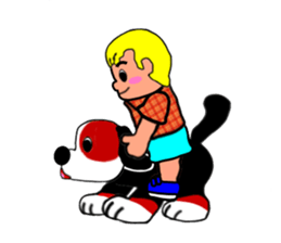 so cute boy&girl's happy life 1 sticker #15558745