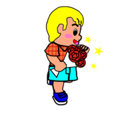 so cute boy&girl's happy life 1 sticker #15558747