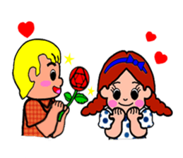 so cute boy&girl's happy life 1 sticker #15558748