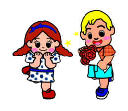 so cute boy&girl's happy life 1 sticker #15558751