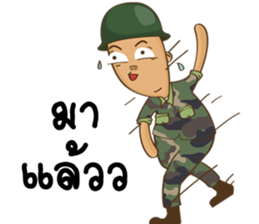 Egg-head soldier sticker #15560643