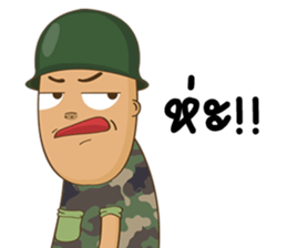 Egg-head soldier sticker #15560645