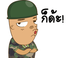 Egg-head soldier sticker #15560661