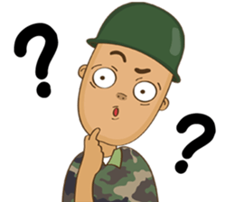 Egg-head soldier sticker #15560667