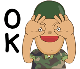 Egg-head soldier sticker #15560670