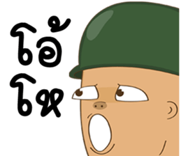 Egg-head soldier sticker #15560671