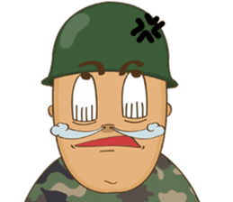 Egg-head soldier sticker #15560679