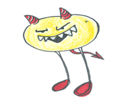 Lovely yellow monster sticker #15561617