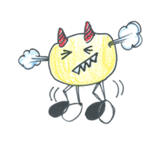 Lovely yellow monster sticker #15561619