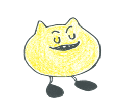 Lovely yellow monster sticker #15561625