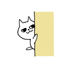 white cat chan sticker #15561919