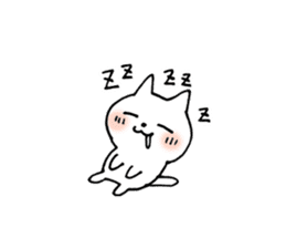 white cat chan sticker #15561925