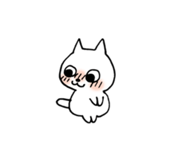 white cat chan sticker #15561926