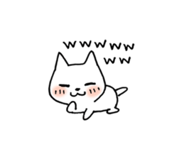 white cat chan sticker #15561928