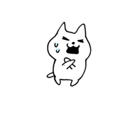 white cat chan sticker #15561931
