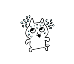 white cat chan sticker #15561933