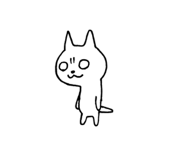 white cat chan sticker #15561934