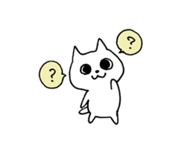 white cat chan sticker #15561935