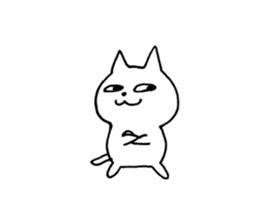 white cat chan sticker #15561937