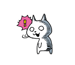 white cat chan sticker #15561940