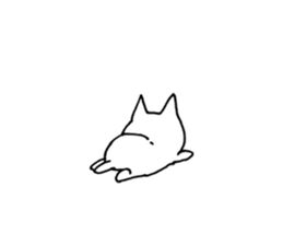 white cat chan sticker #15561942