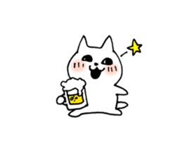 white cat chan sticker #15561944