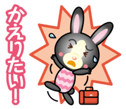 working black rabbit girl sticker #15562998
