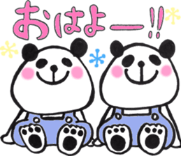 Everyday of twin pandas sticker #15563586