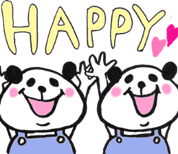 Everyday of twin pandas sticker #15563590