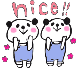 Everyday of twin pandas sticker #15563591