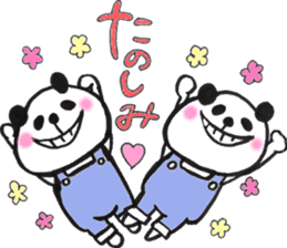 Everyday of twin pandas sticker #15563596