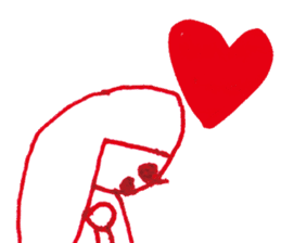 with heart cute girl007 sticker #15564483