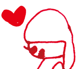with heart cute girl007 sticker #15564487