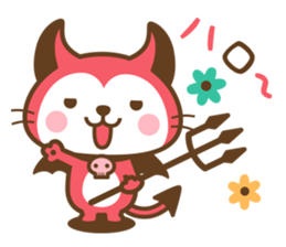 Devi neko-kun (Outline ver) sticker #15564490