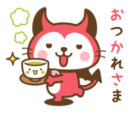 Devi neko-kun (Outline ver) sticker #15564491