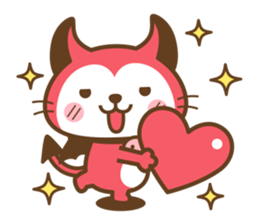 Devi neko-kun (Outline ver) sticker #15564498