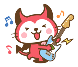 Devi neko-kun (Outline ver) sticker #15564500