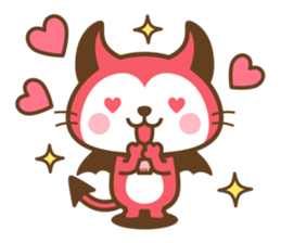 Devi neko-kun (Outline ver) sticker #15564503
