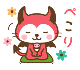 Devi neko-kun (Outline ver) sticker #15564526