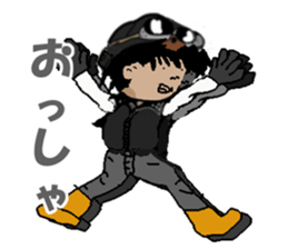 motorcycle with a sidecar of tottori sticker #15565618