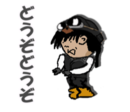 motorcycle with a sidecar of tottori sticker #15565625