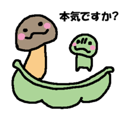 Beans and mushroom sticker #15566116