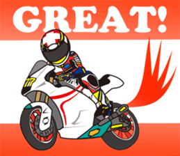 love motorcycle! love bike! love race!2 sticker #15566303