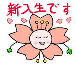 words ot cherry blossom petals 2 sticker #15571117