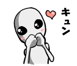Cute Grey Alien sticker sticker #15571890