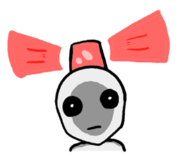 Cute Grey Alien sticker sticker #15571905